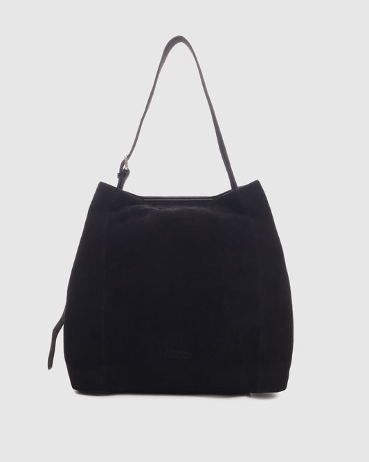 Núnoo Chiara Large Suede Black Large Black