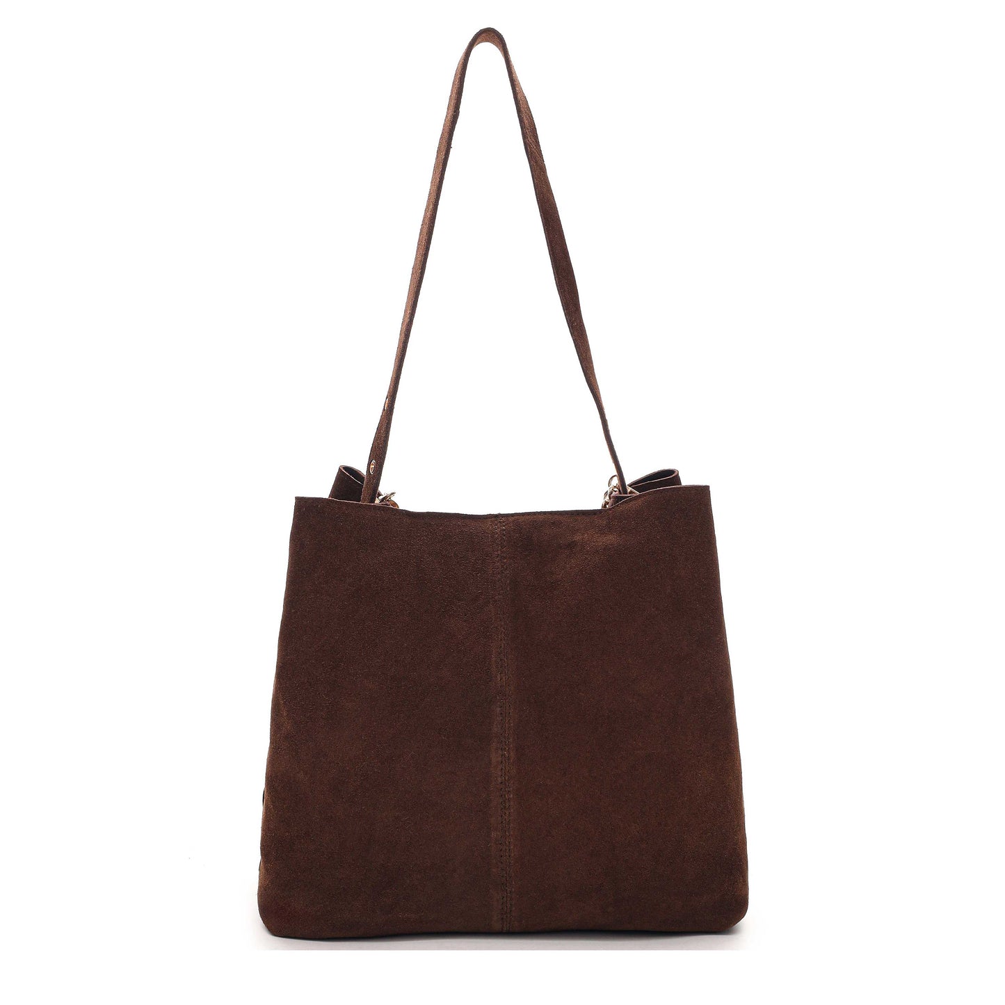 Núnoo Chiara Suede Brown w. Gold Shoulder bags Brown