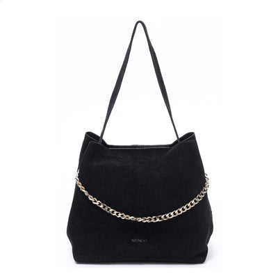 Chiara suede black w. Gold