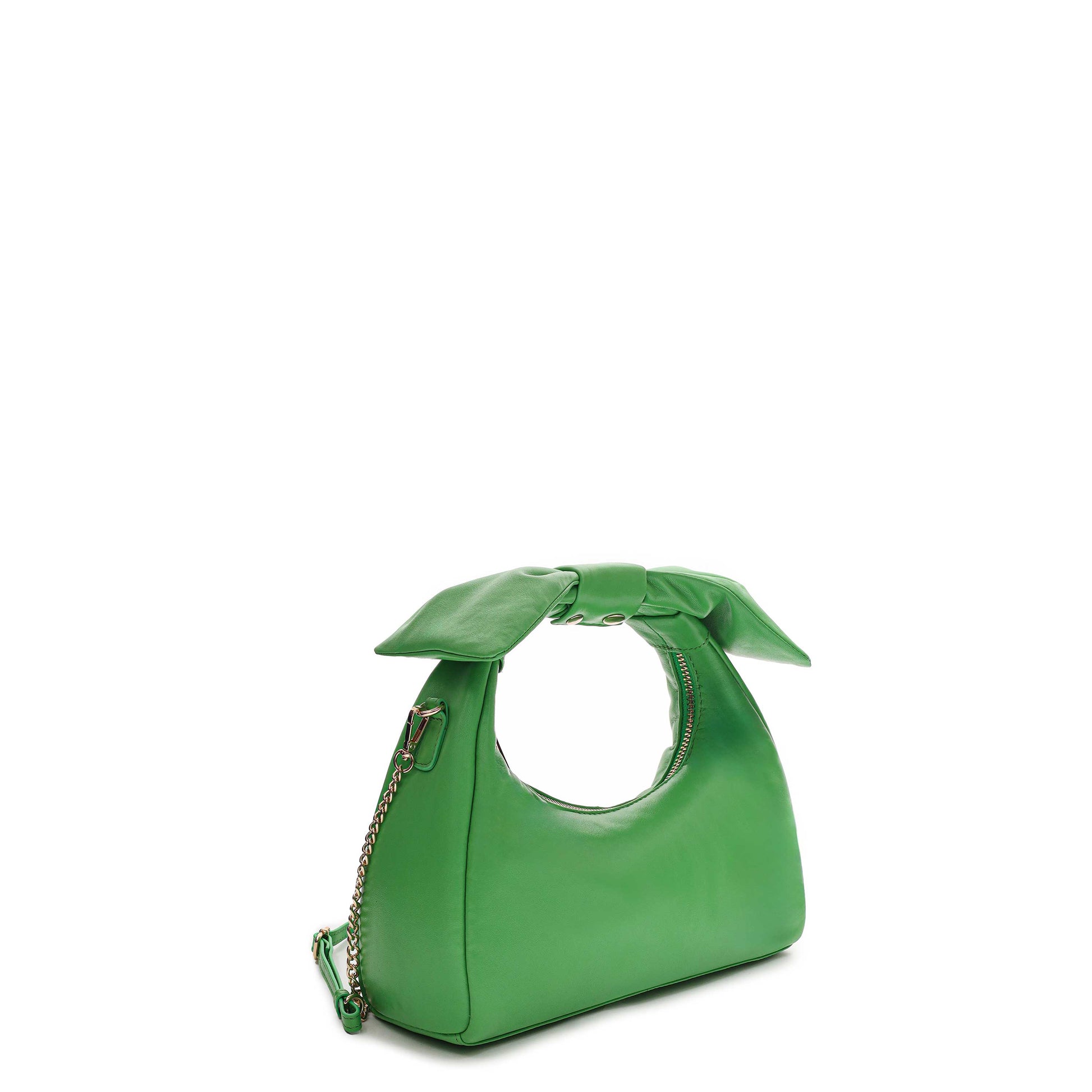 Núnoo Dandy Bow Puffed Sheep Bright Green w. Gold Small bag Bright Green