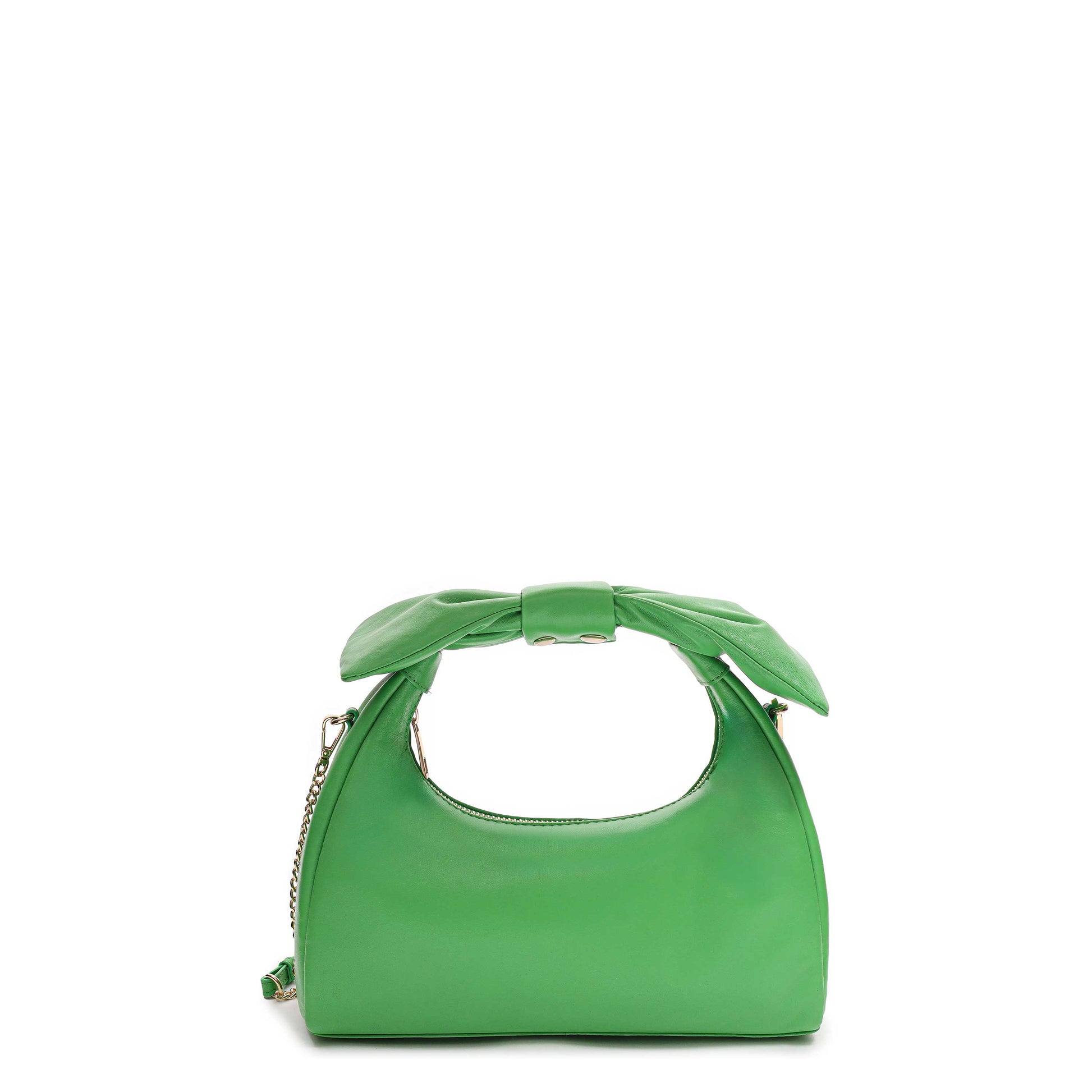 Núnoo Dandy Bow Puffed Sheep Bright Green w. Gold Small bag Bright Green