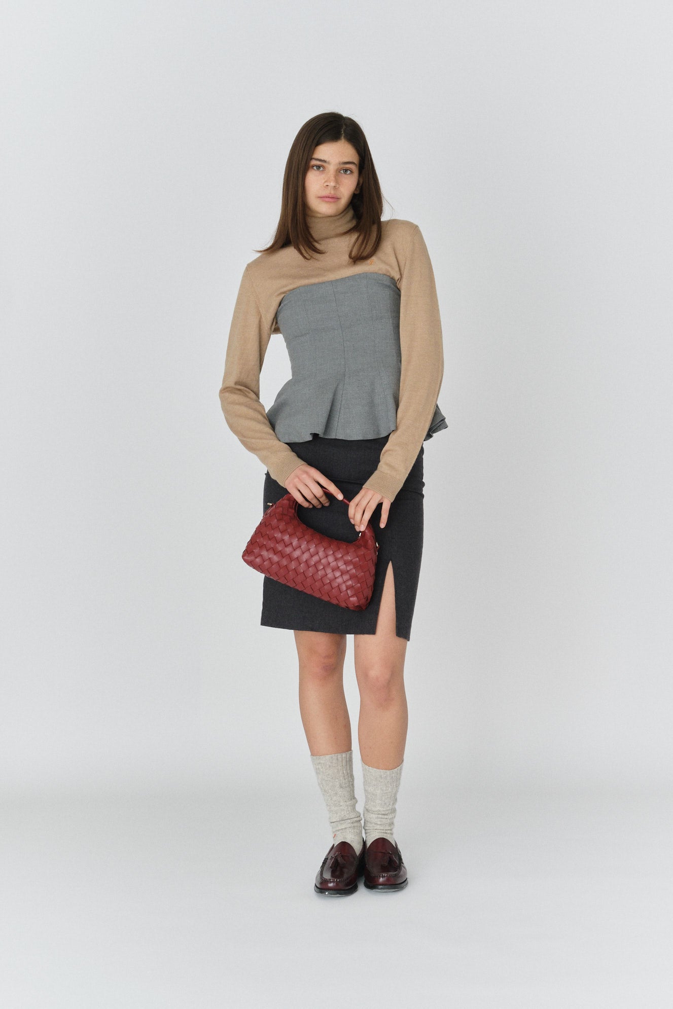 Núnoo Dandy Braided Florence Maroon w. Gold Medium Maroon