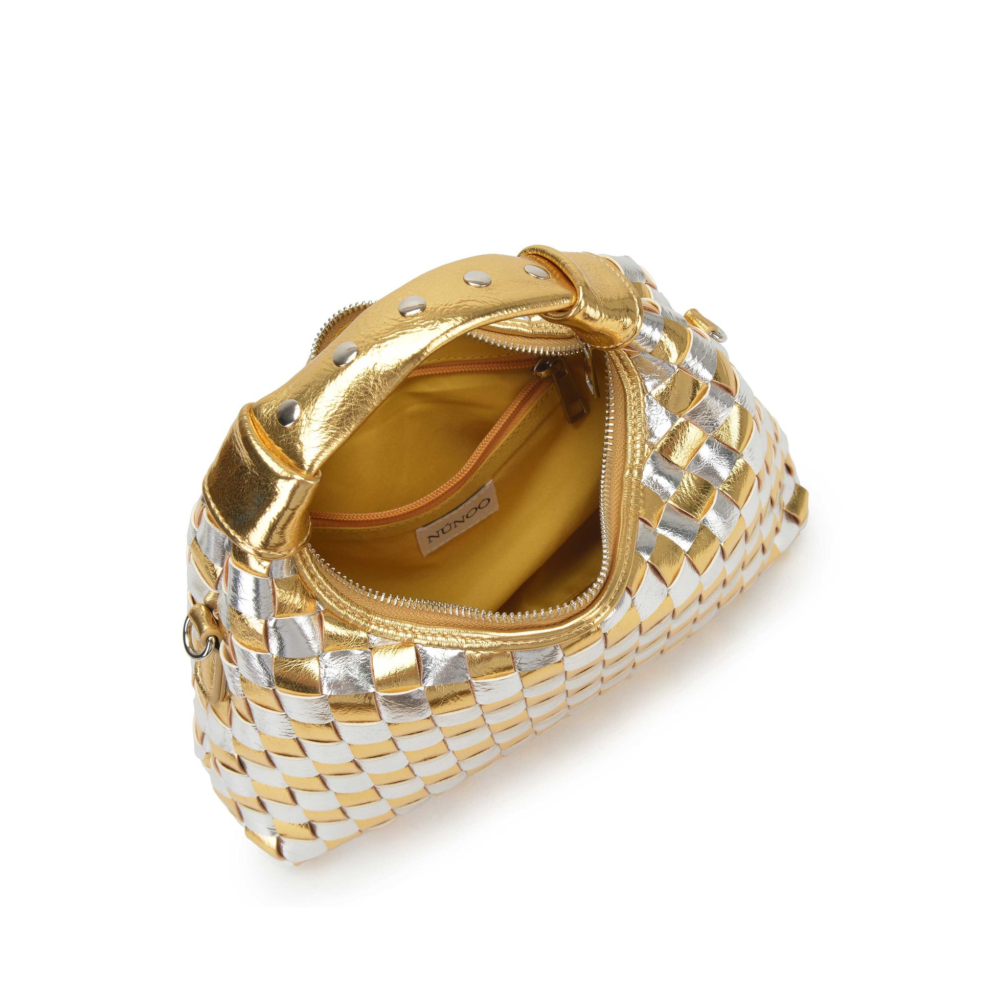 Núnoo Dandy Braided Recycled Cool Silver/Gold Small bag Silver/Gold