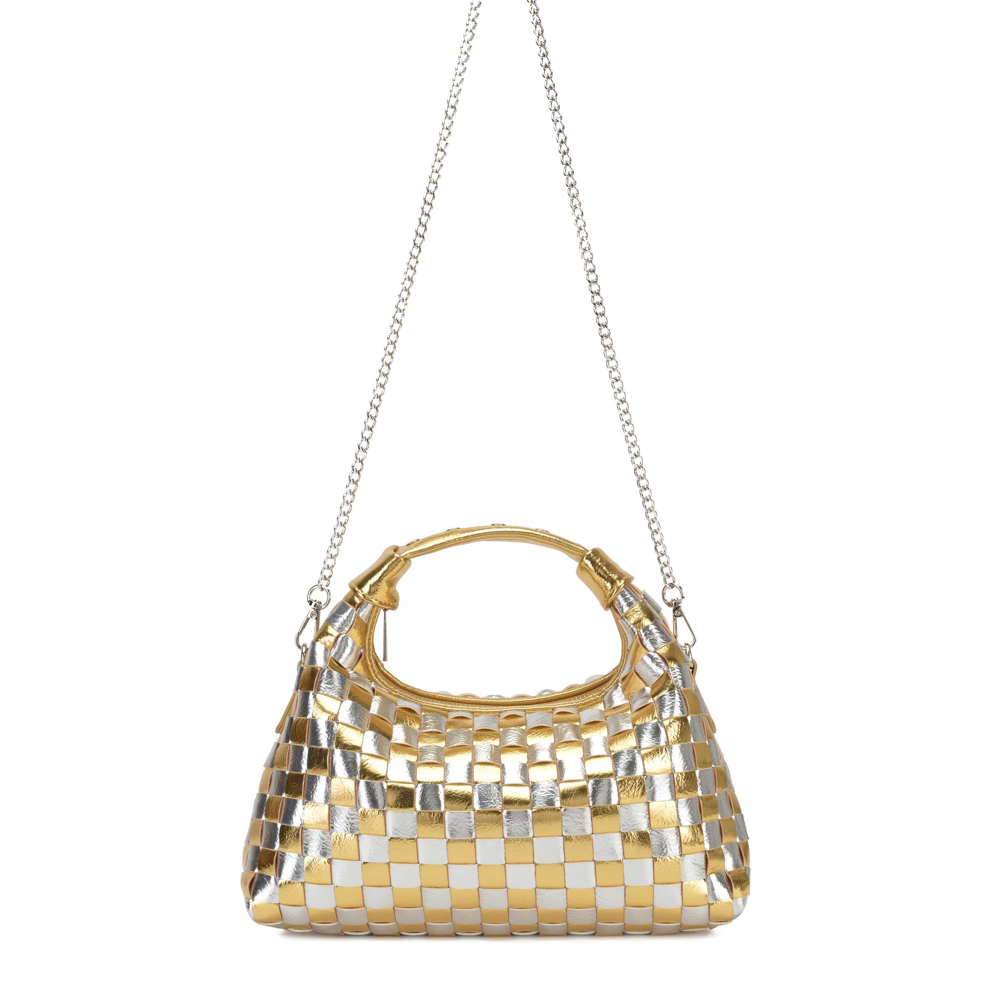Núnoo Dandy Braided Recycled Cool Silver/Gold Small bag Silver/Gold