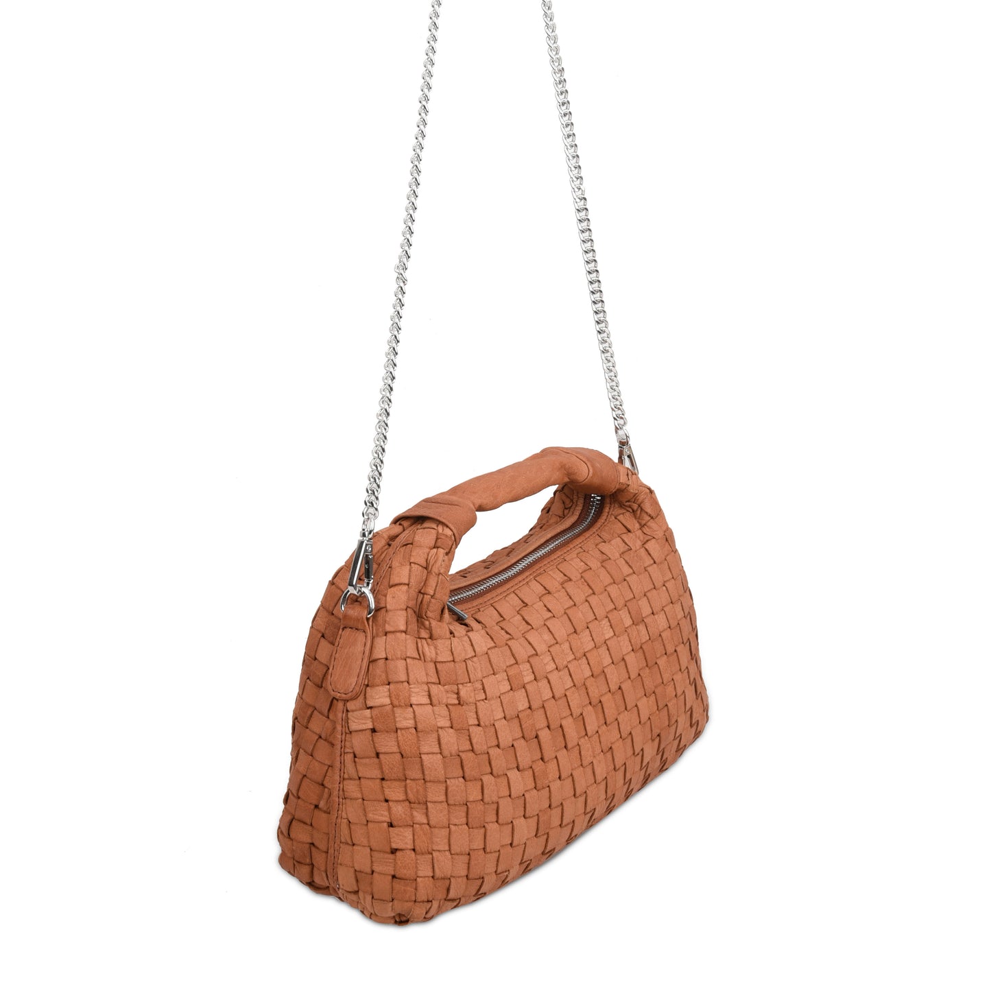 Núnoo Dandy Braided Washed Cognac Small bag Cognac