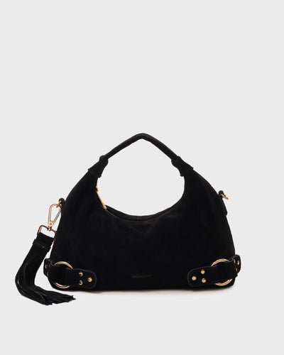 Dandy Fringe Suede Black w. Gold