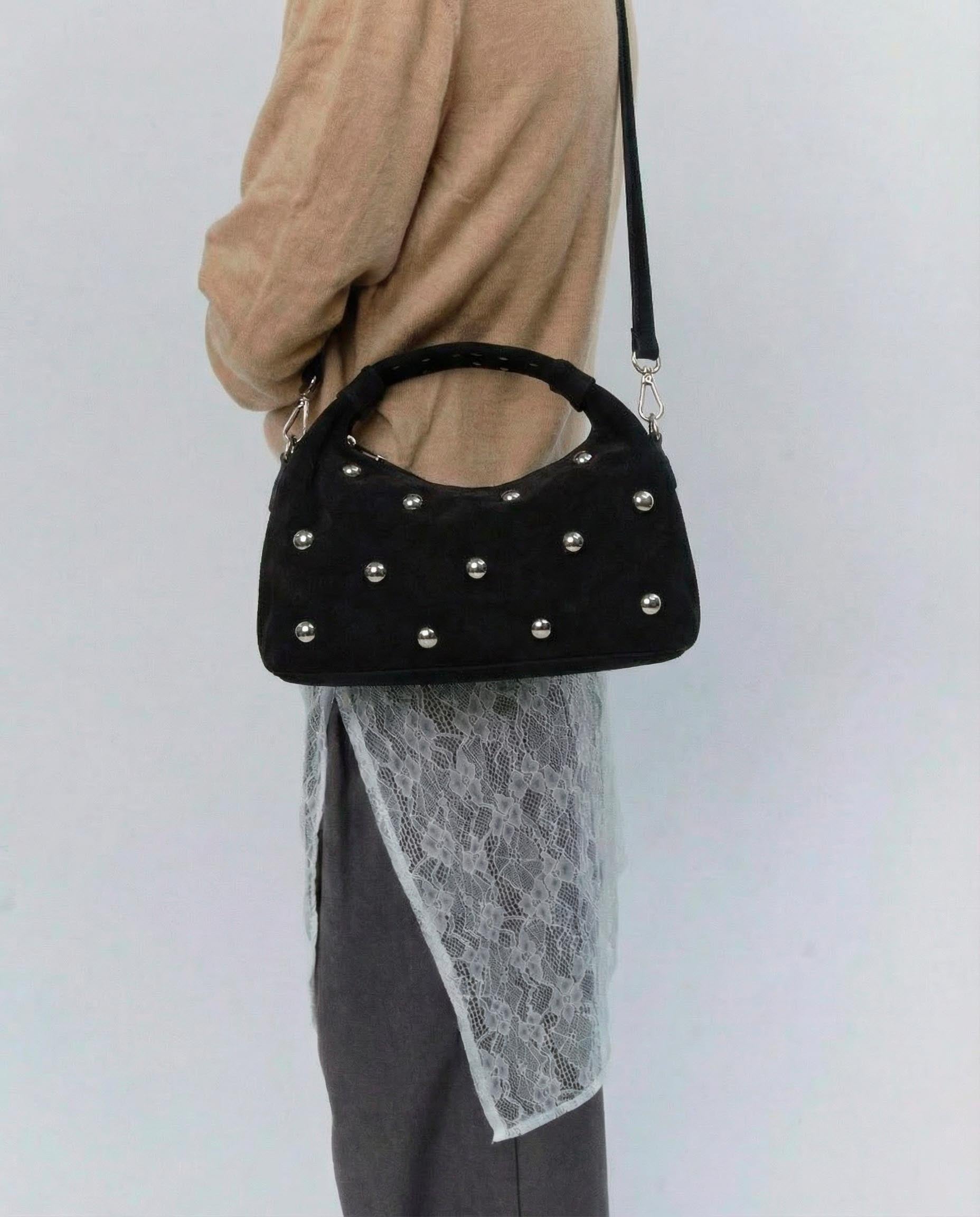 Núnoo Dandy Rivet Suede Black Medium Black