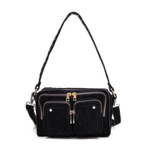 Ellie Italian Suede Black w. Gold