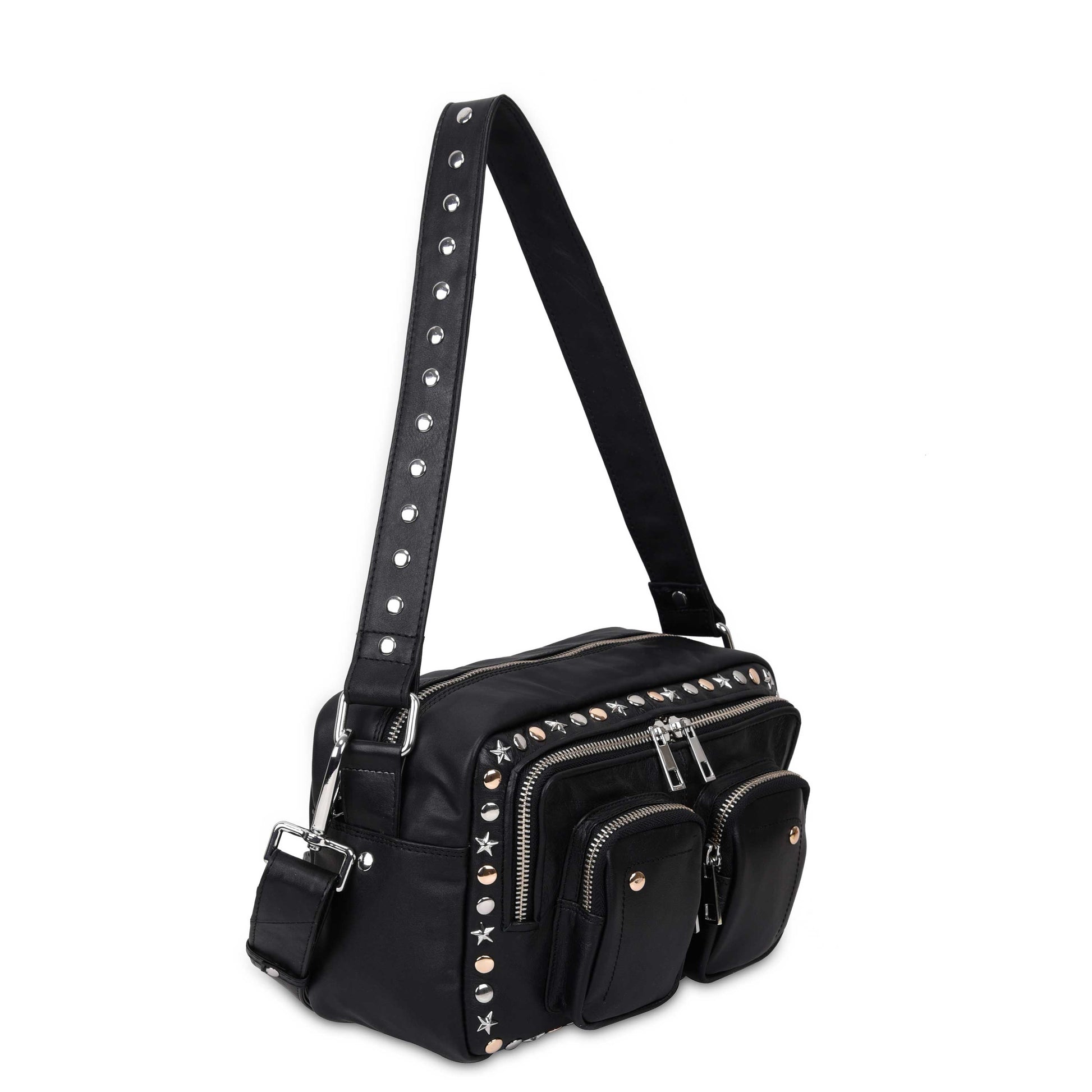 Núnoo Ellie Studs Silky Black Small bag Black