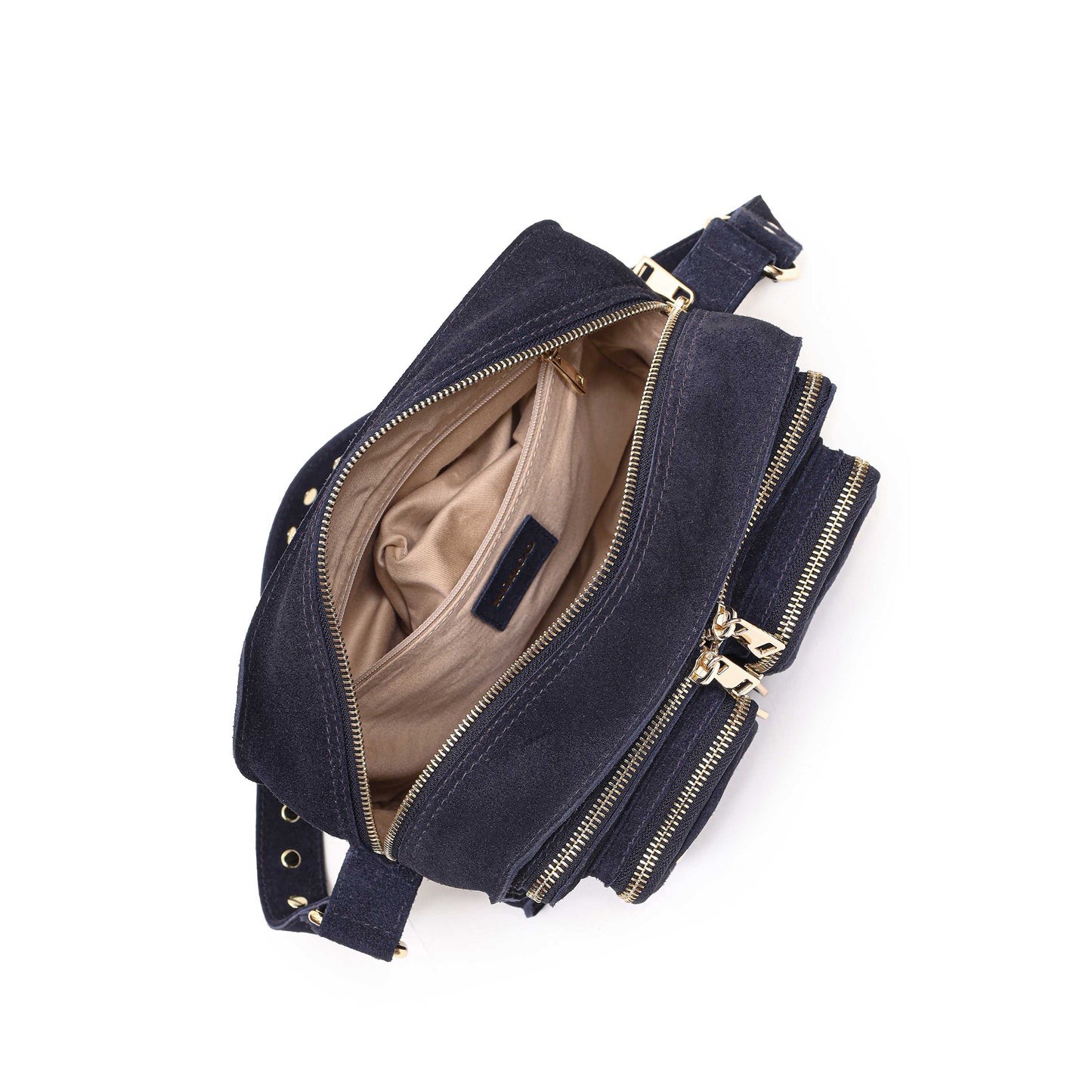 Núnoo Ellie Suede Navy w. Gold Medium Navy