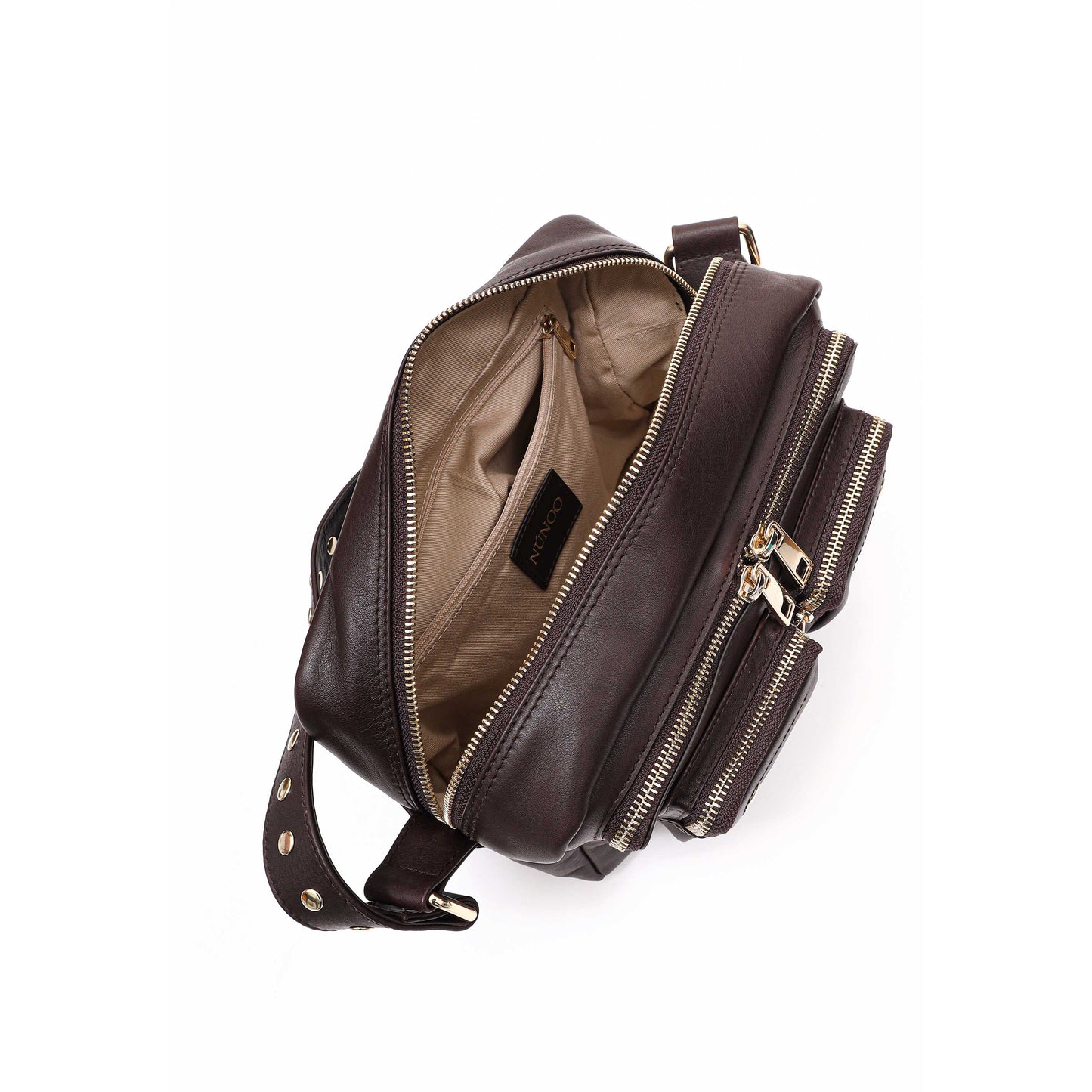 Núnoo Ellie air 3 w. gold Crossbody Dark brown