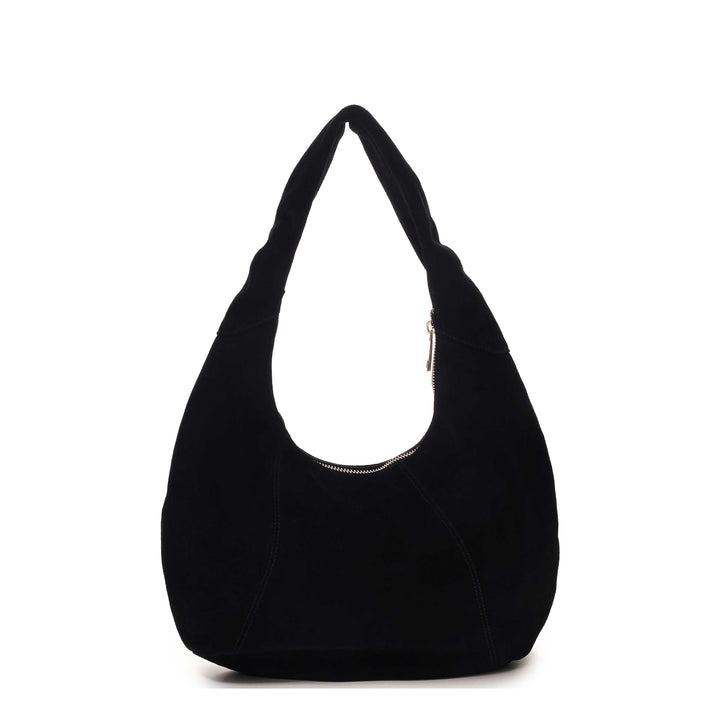 Núnoo Gabi Suede Black w. Gold Maxi Black