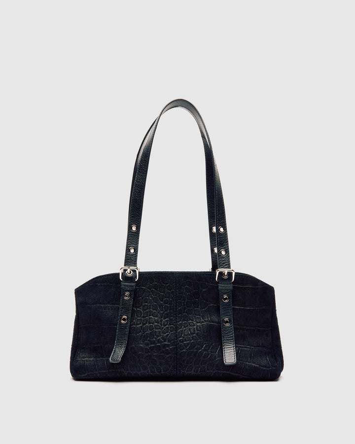 Núnoo Hazel Scale Suede Black Medium Black