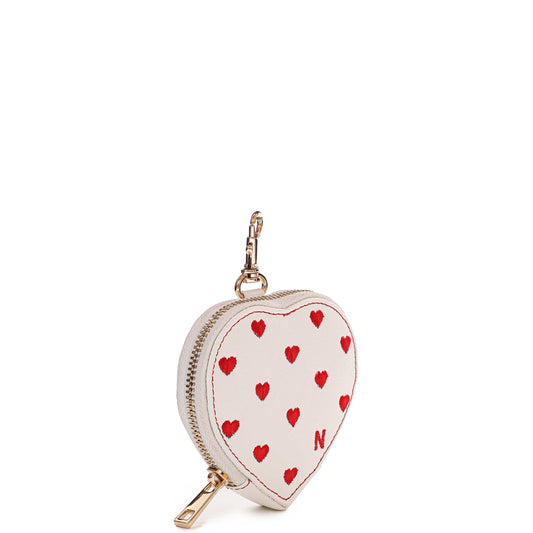 Núnoo Heart Coin Pocket Florence White w. Gold Accessories White