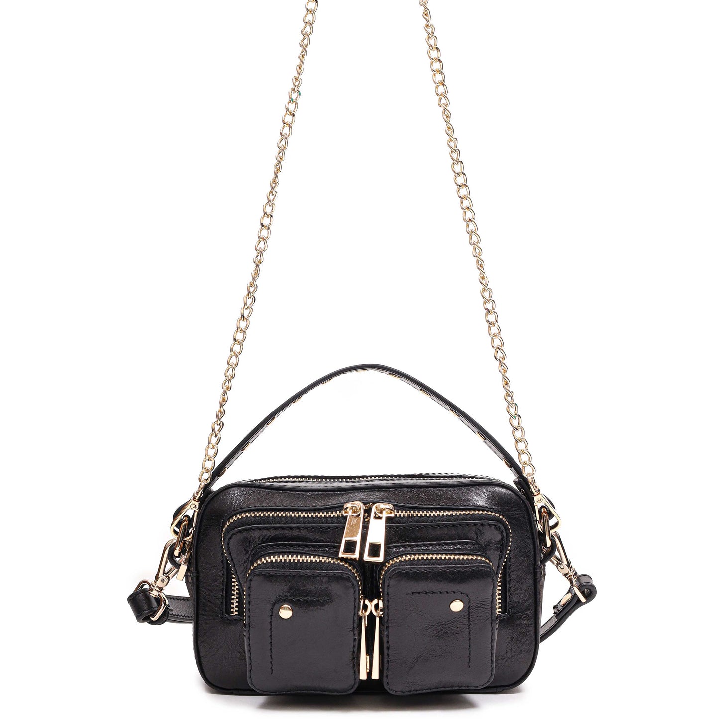 Núnoo Helena Air 3 Black w. gold Small bag Black