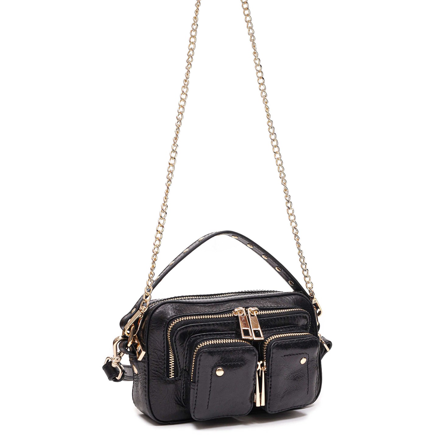 Núnoo Helena Air 3 Black w. gold Small bag Black