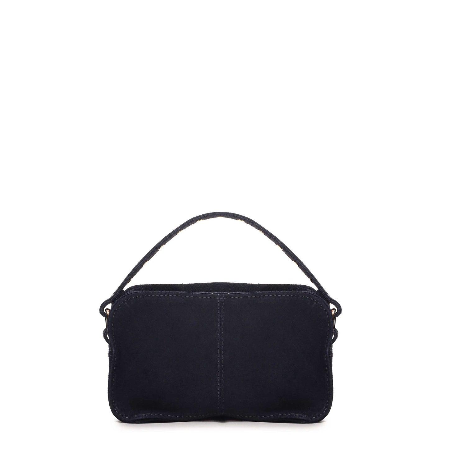 Núnoo Helena Chain Suede Navy w. Gold Small bag Navy