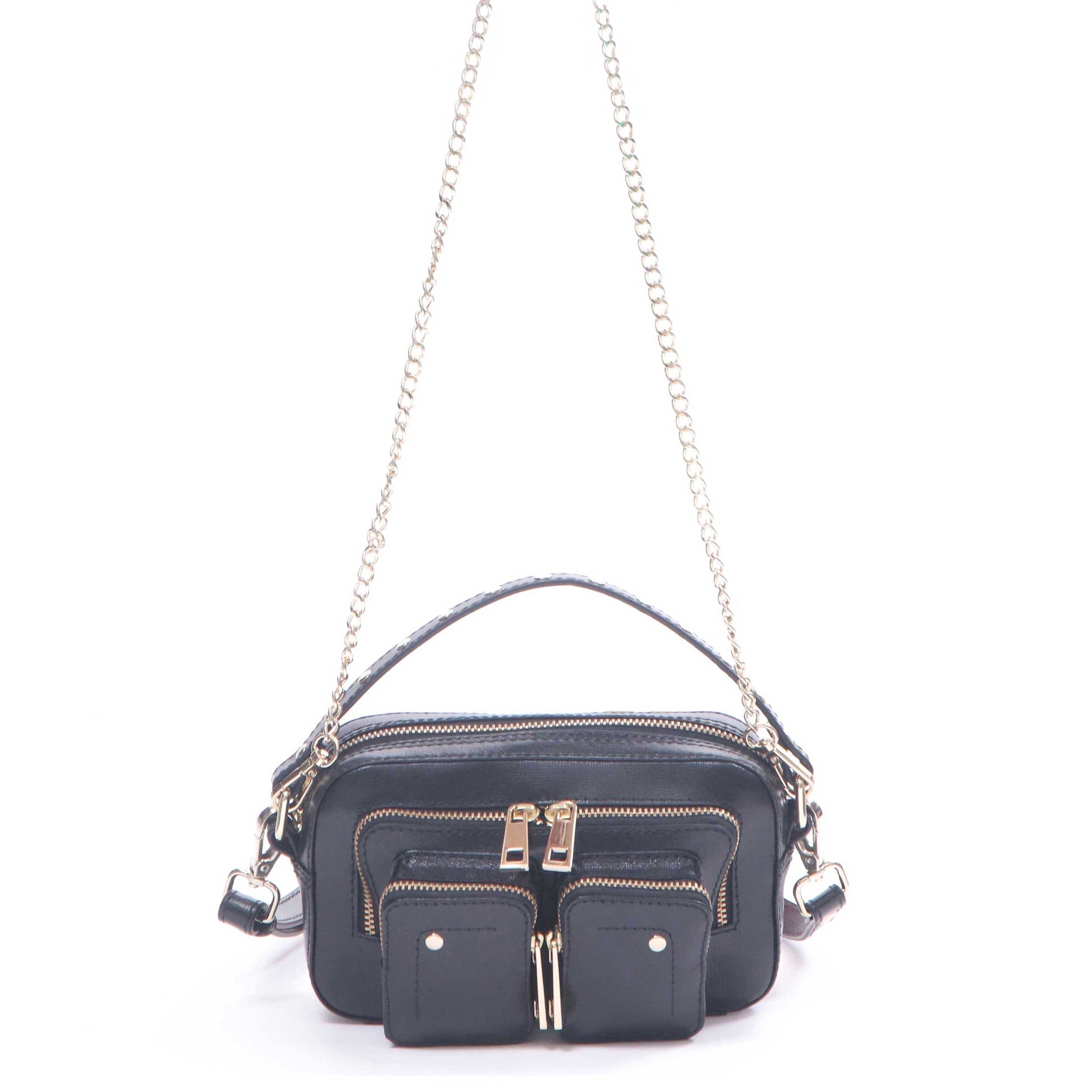 Núnoo Helena Florence Black w. Gold Small bag Black