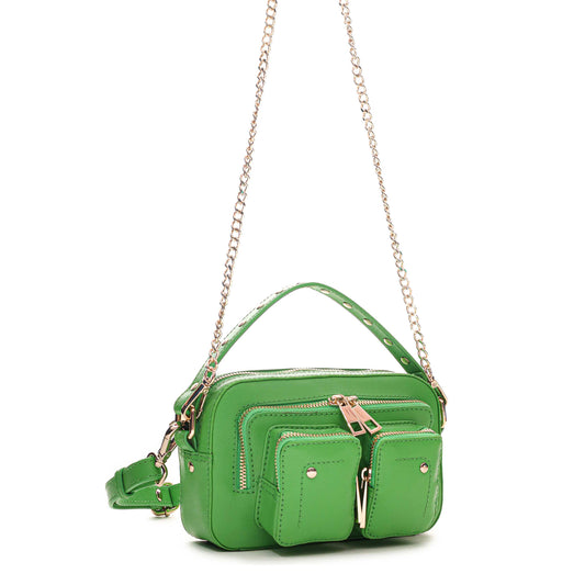 Núnoo Helena Florence Bright Green w. Gold Small bag Bright Green