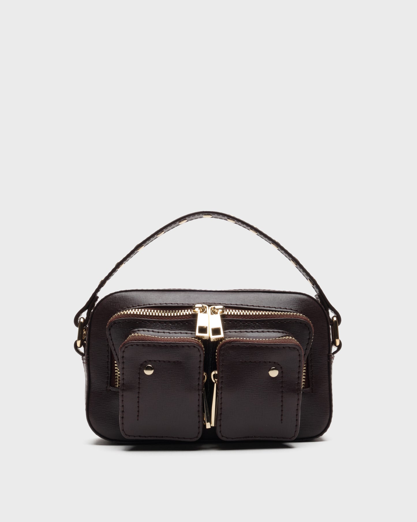 Núnoo Helena Florence Chocolate w. Gold Small bag Chocolate