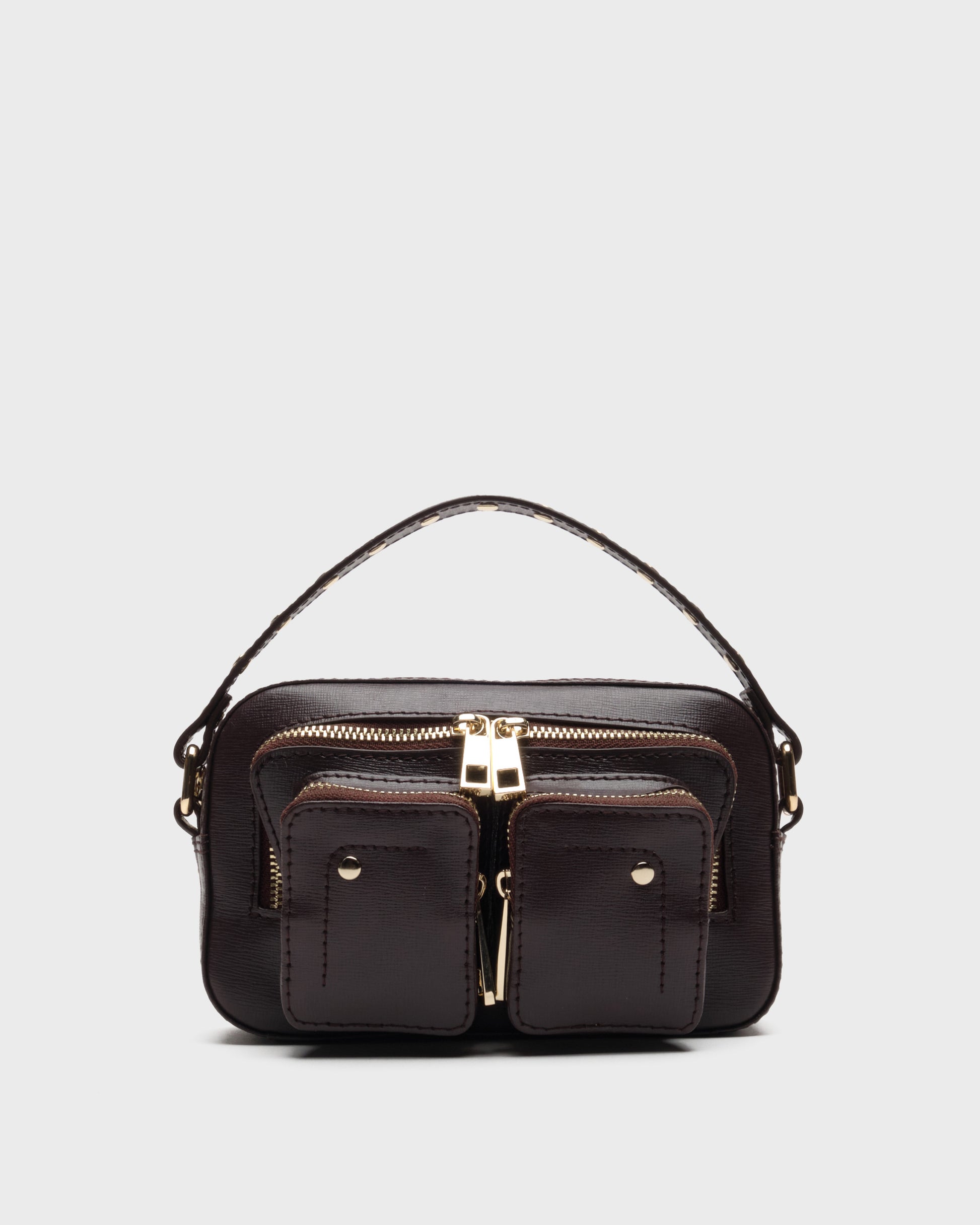 Núnoo Helena Florence Chocolate w. Gold Small bag Chocolate