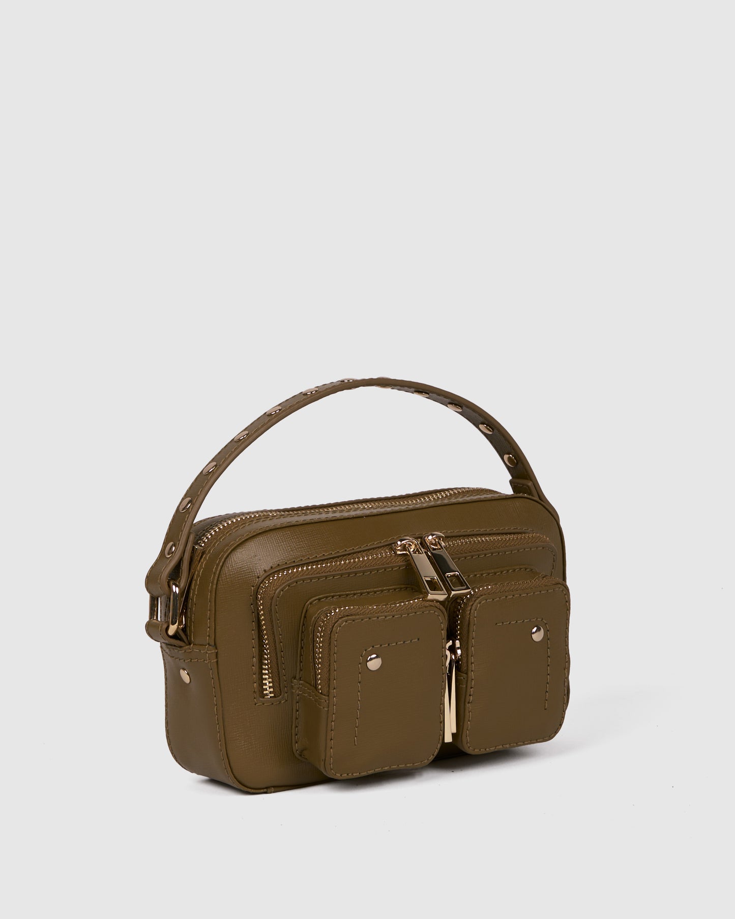 Núnoo Helena Florence Dusty Olive w. Gold Small bag Dusty Olive