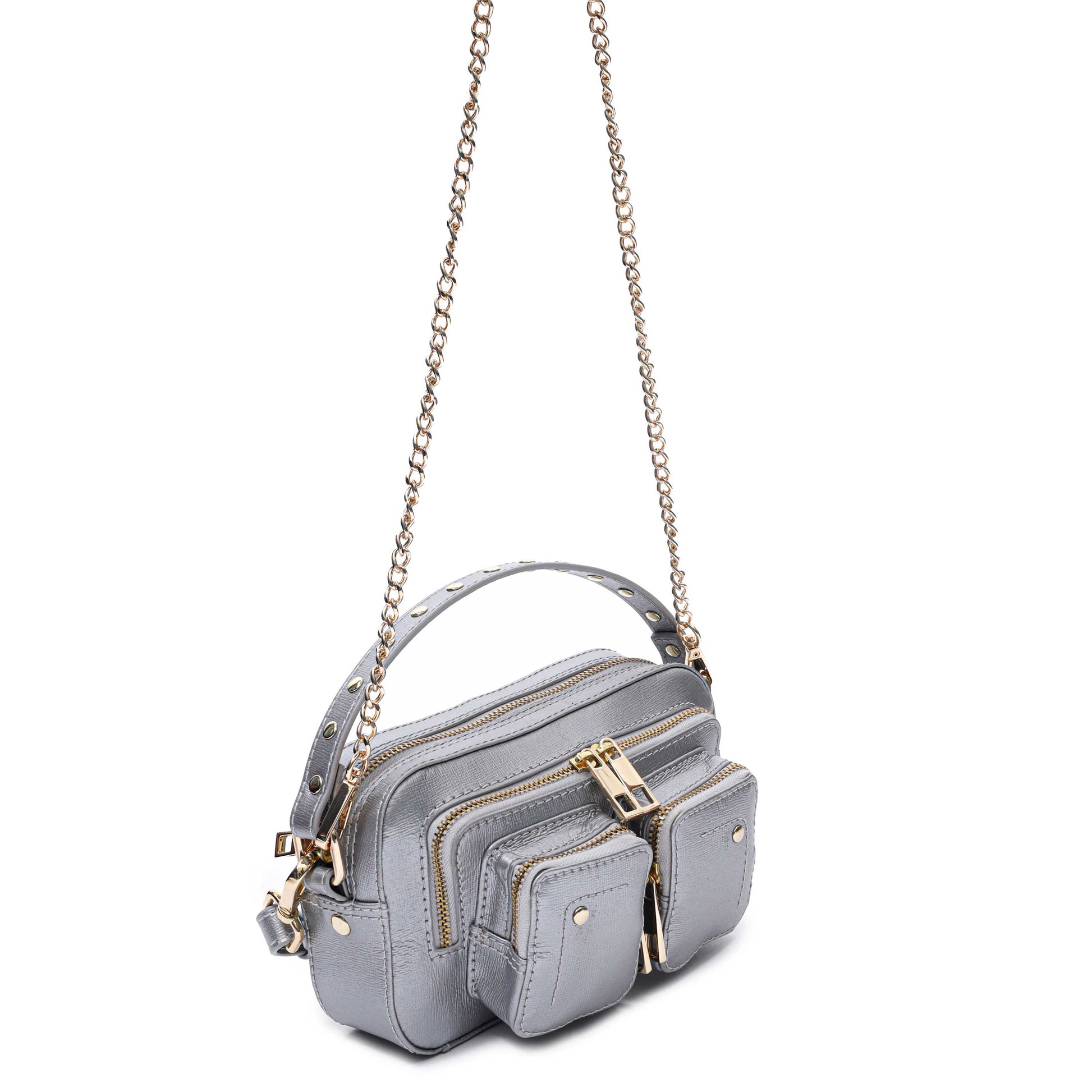 Núnoo Helena Florence Silver W. Gold Shoulder bags Gold