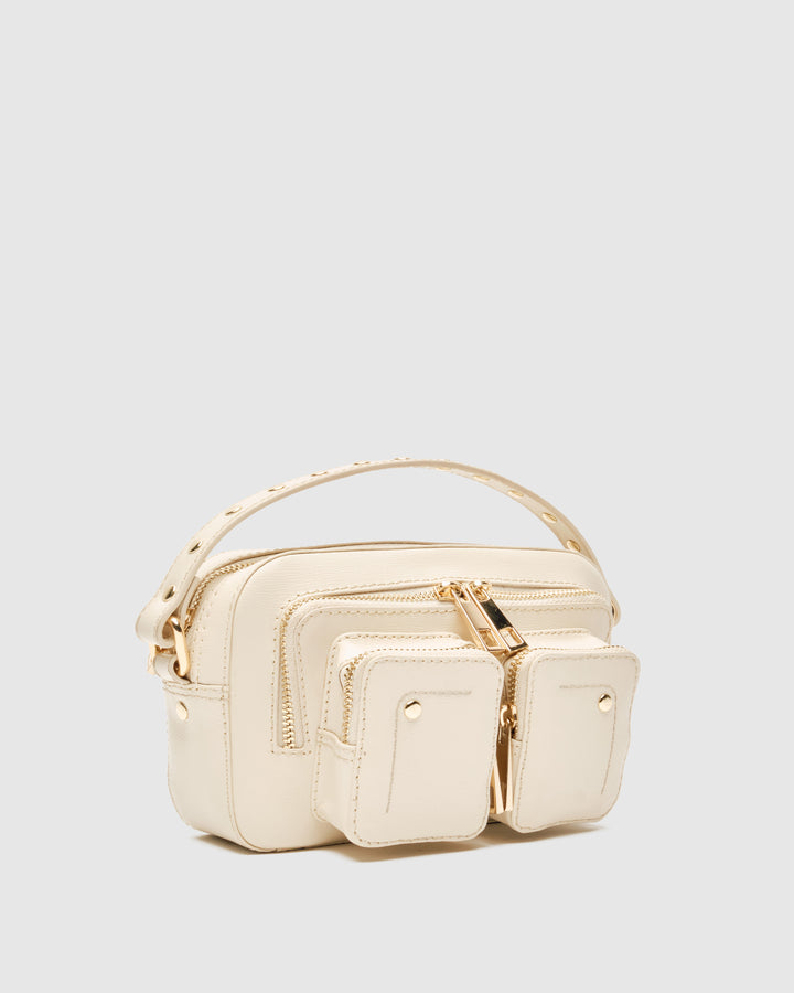 Núnoo Helena Florence Warm Grey w. Gold Small bag Warm Grey