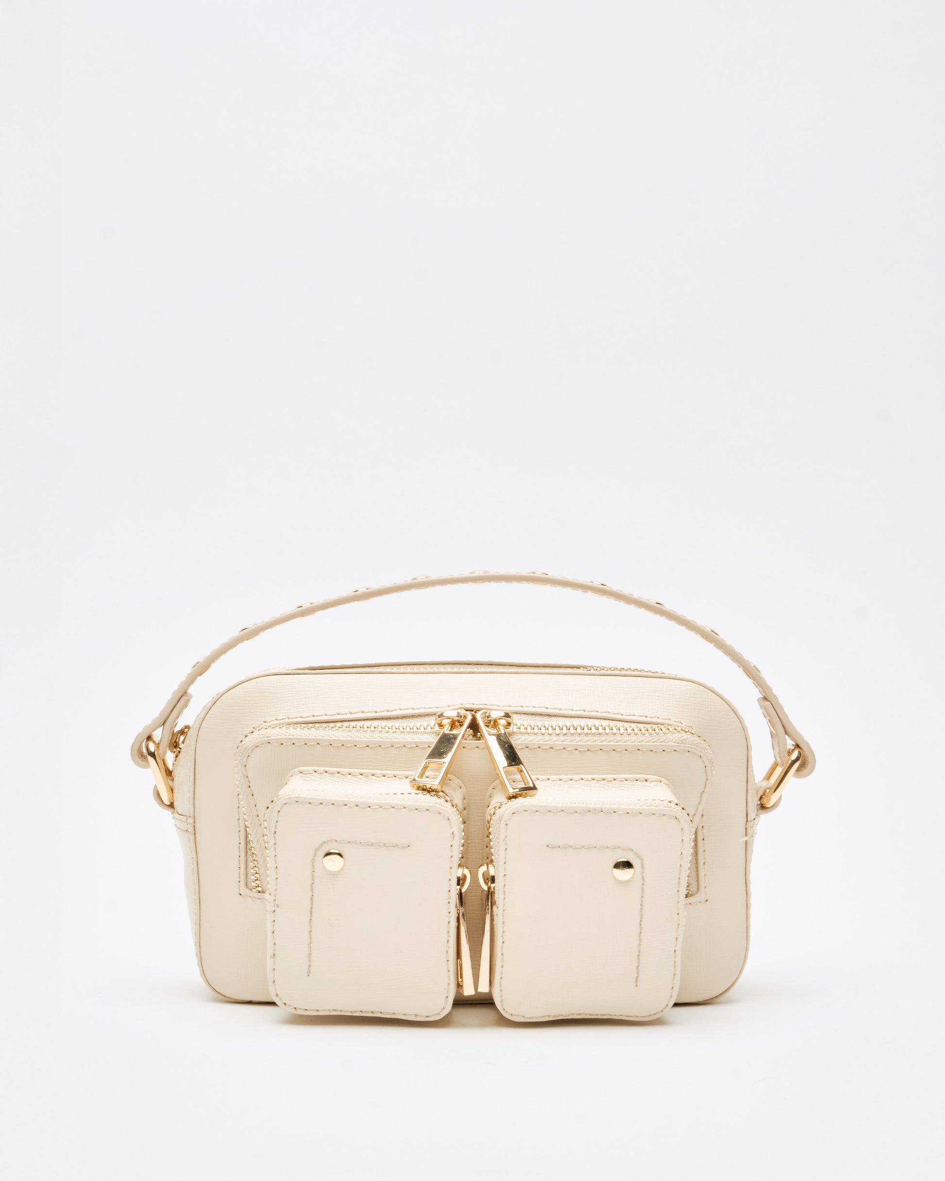 Núnoo Helena Florence Warm Grey w. Gold Small bag Warm Grey