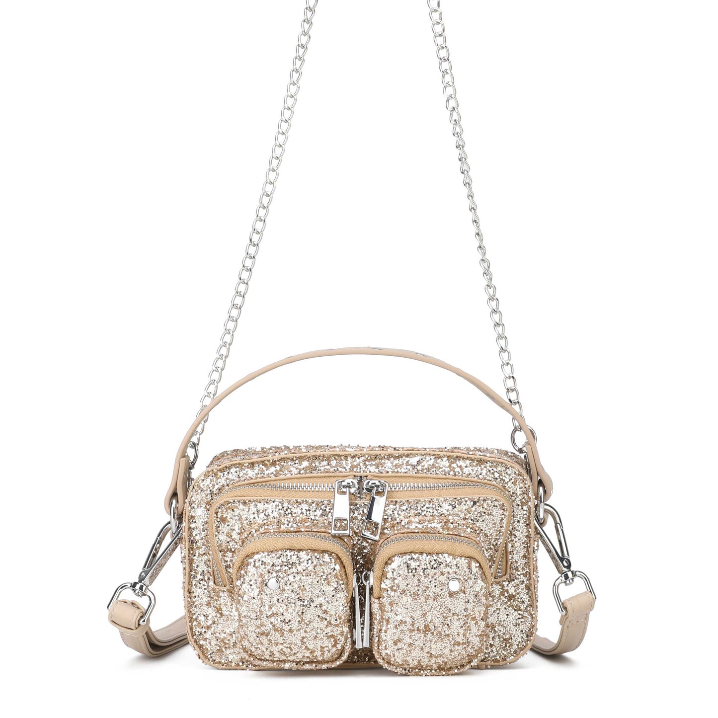 Núnoo Helena Glitter Gold Small bag Gold