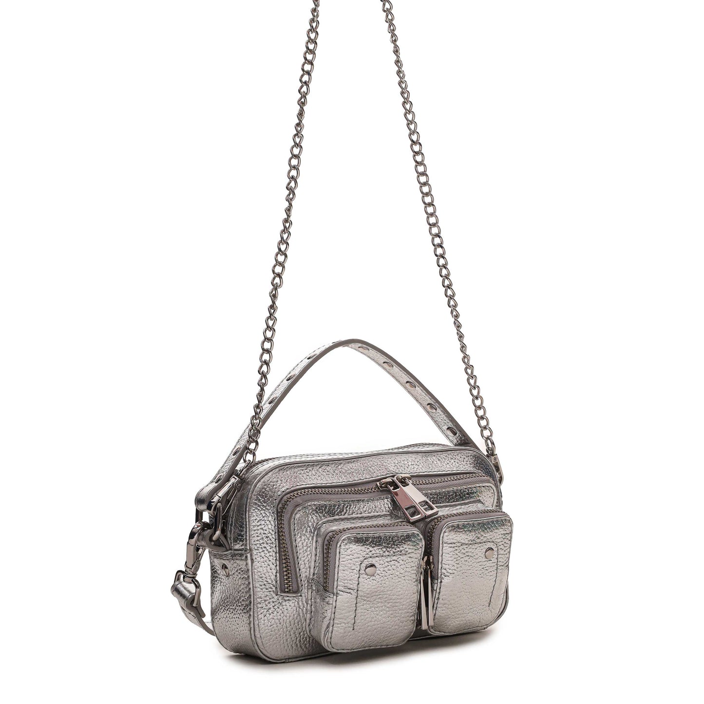 Núnoo Helena Metallic Silver Small bag Silver