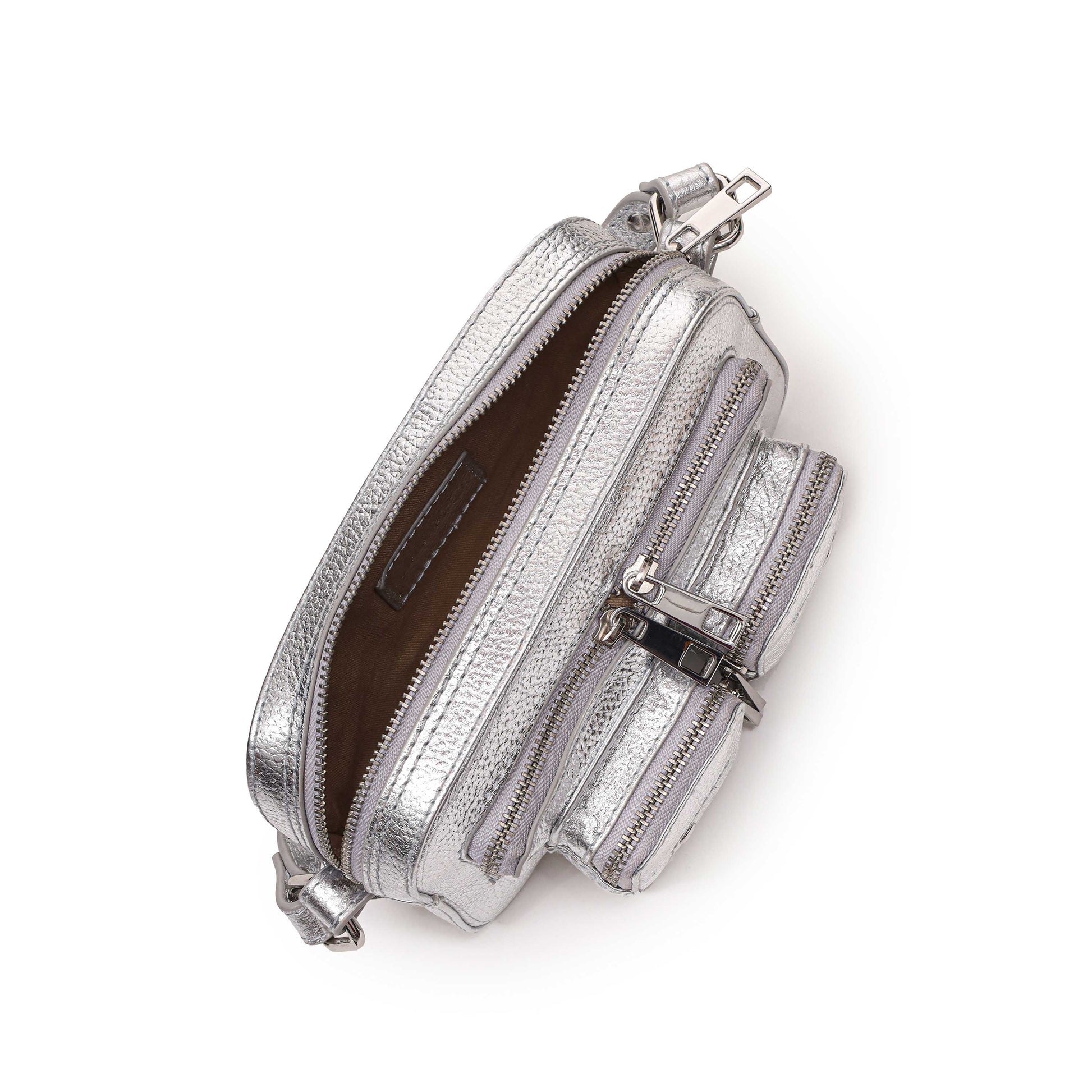 Núnoo Helena Metallic Silver Small bag Silver