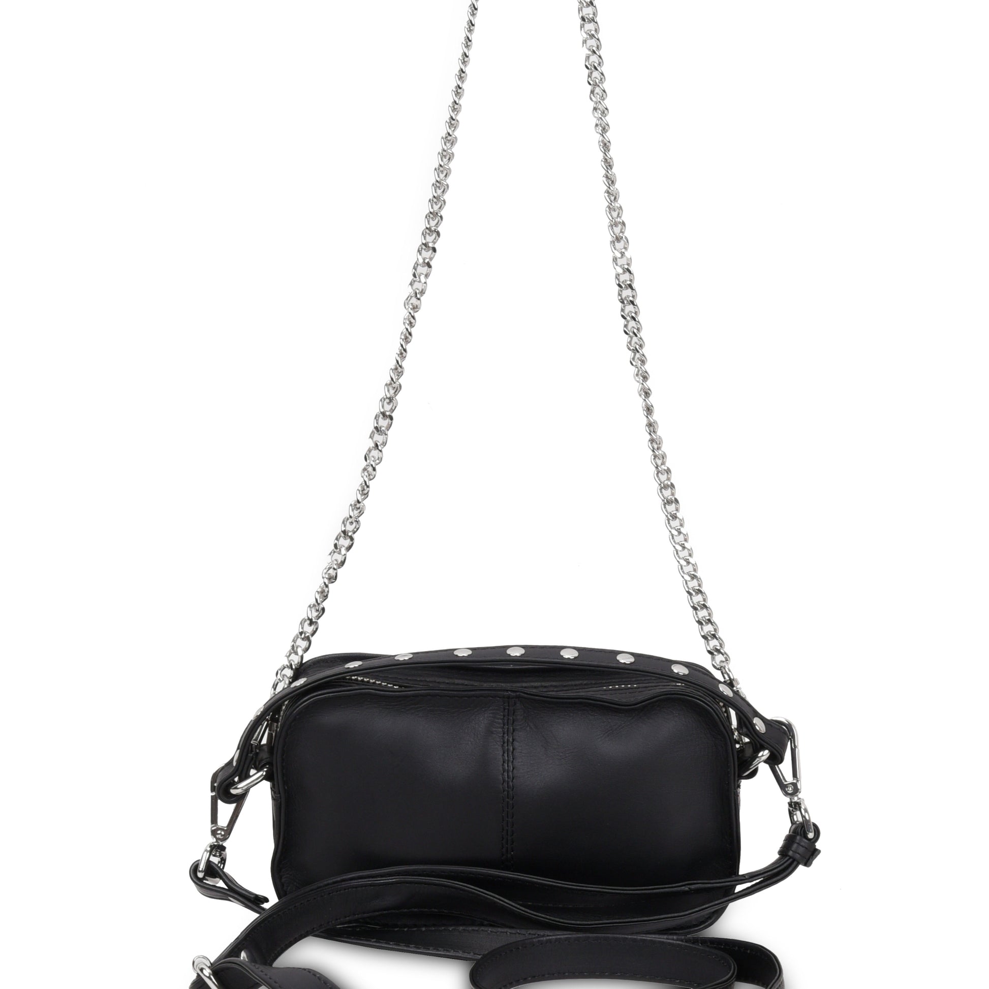 Núnoo Helena Rivet Pure Black w. Silver Small bag Black