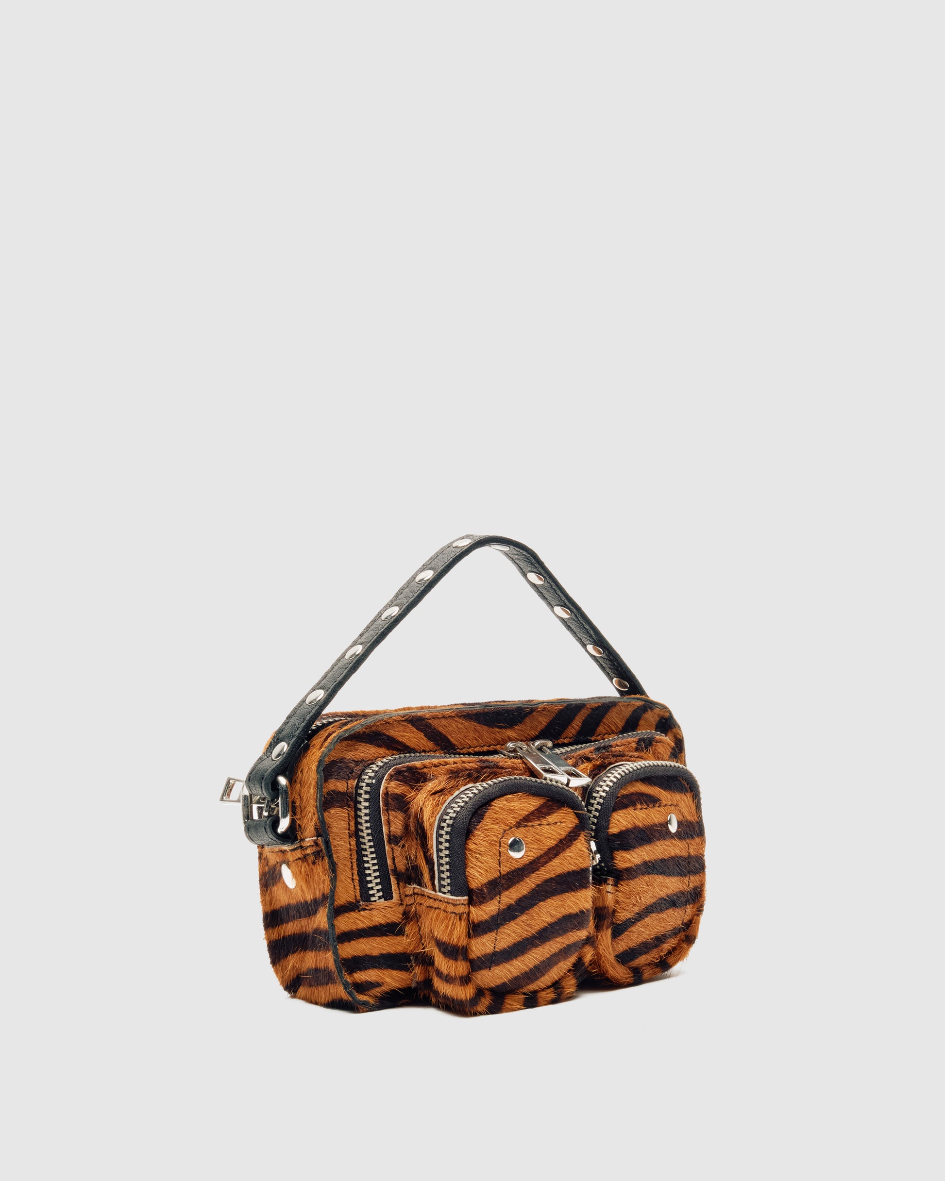 Núnoo Helena Stripes Deluxe Dark Brown Small bag Stripes