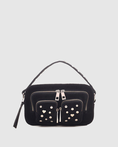 Helena Sweetheart Suede Black