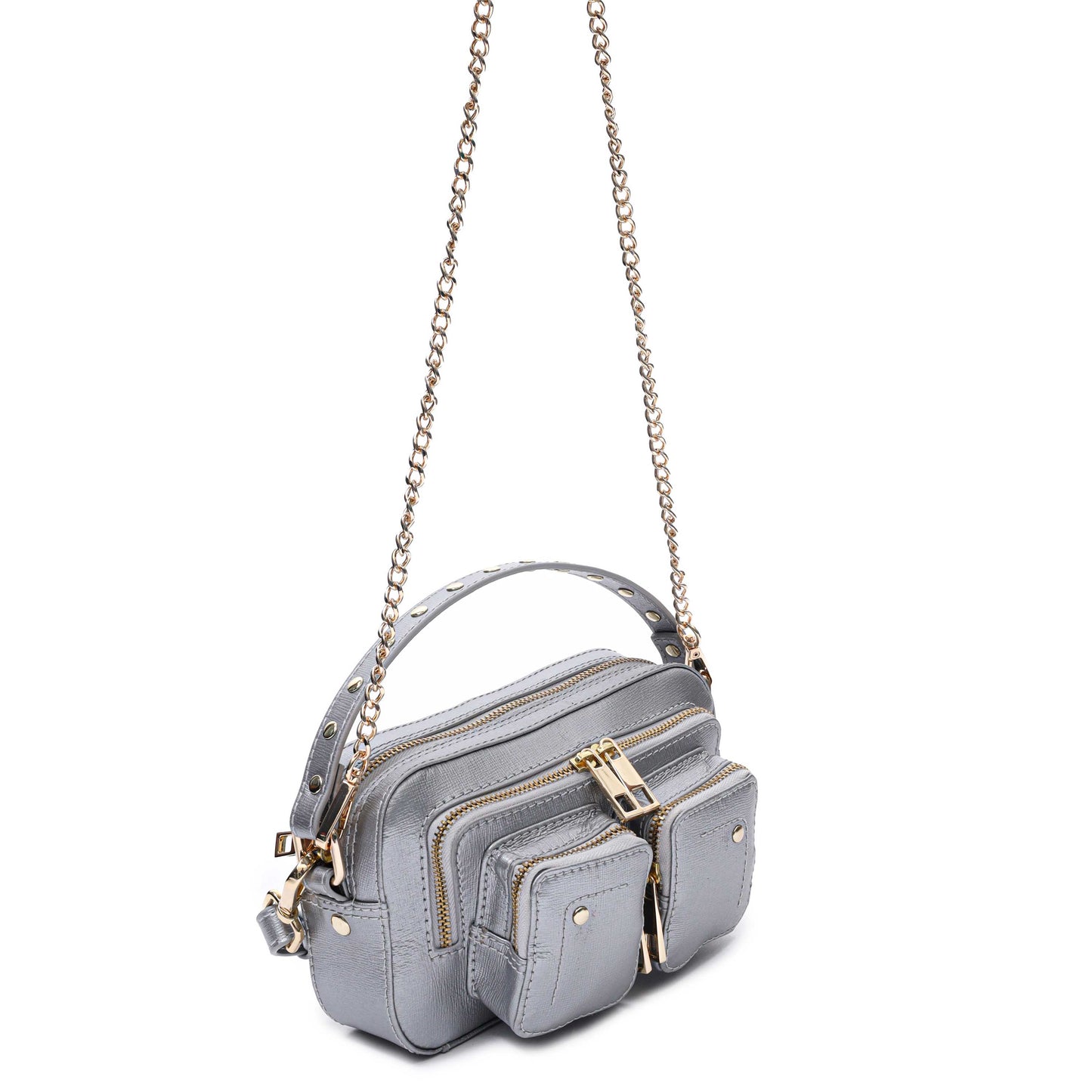 Núnoo Helena florence Silver w. Gold Small bag