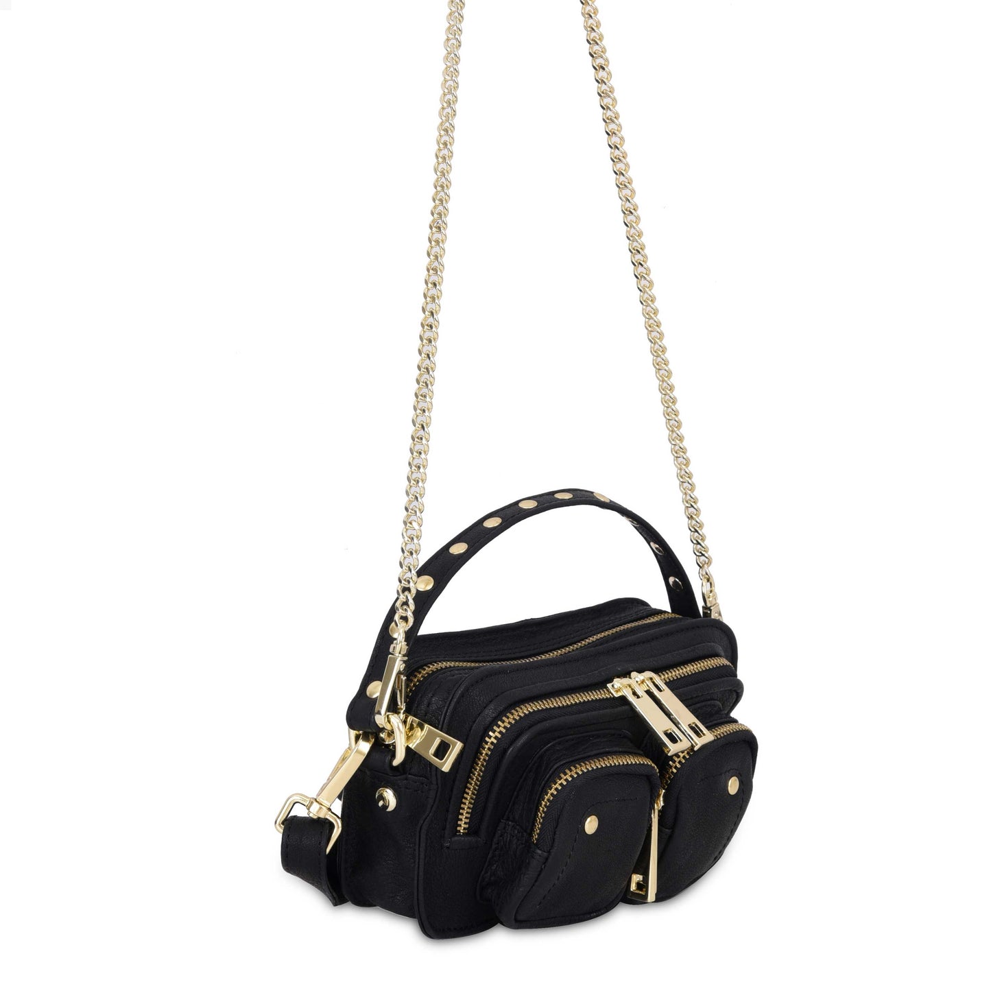 Núnoo Helena urban black w. gold Small bag Black