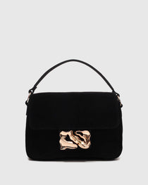 Honey Icon Suede Black w. Gold