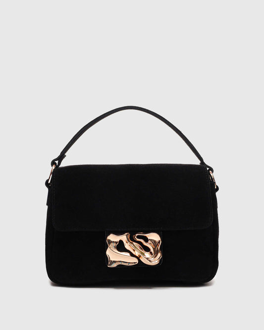 Núnoo Honey Icon Suede Black w. Gold Medium Black