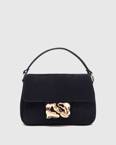 Honey Icon Suede Navy w. Gold