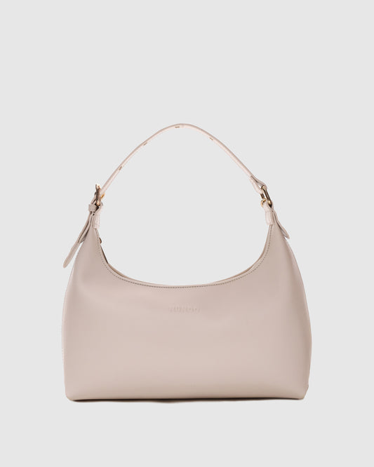 Núnoo Large Dandy Buckle Florence Warm Grey w. Gold Large Warm Grey