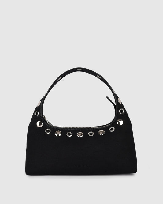 Núnoo Large Dandy Studs Canvas Black Large Black