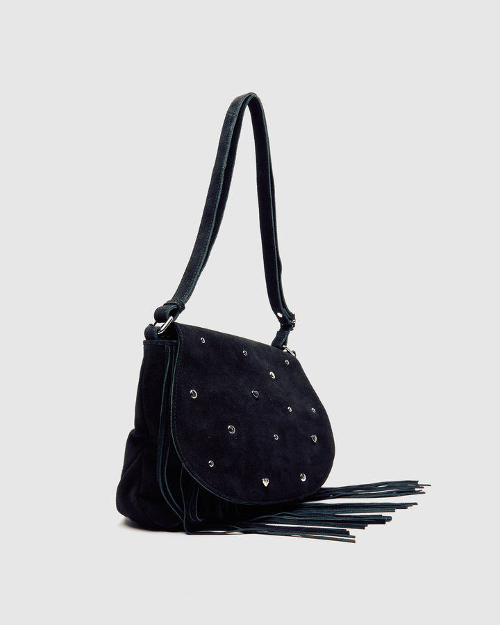 Núnoo Layla Sweetheart Suede Black Medium Black
