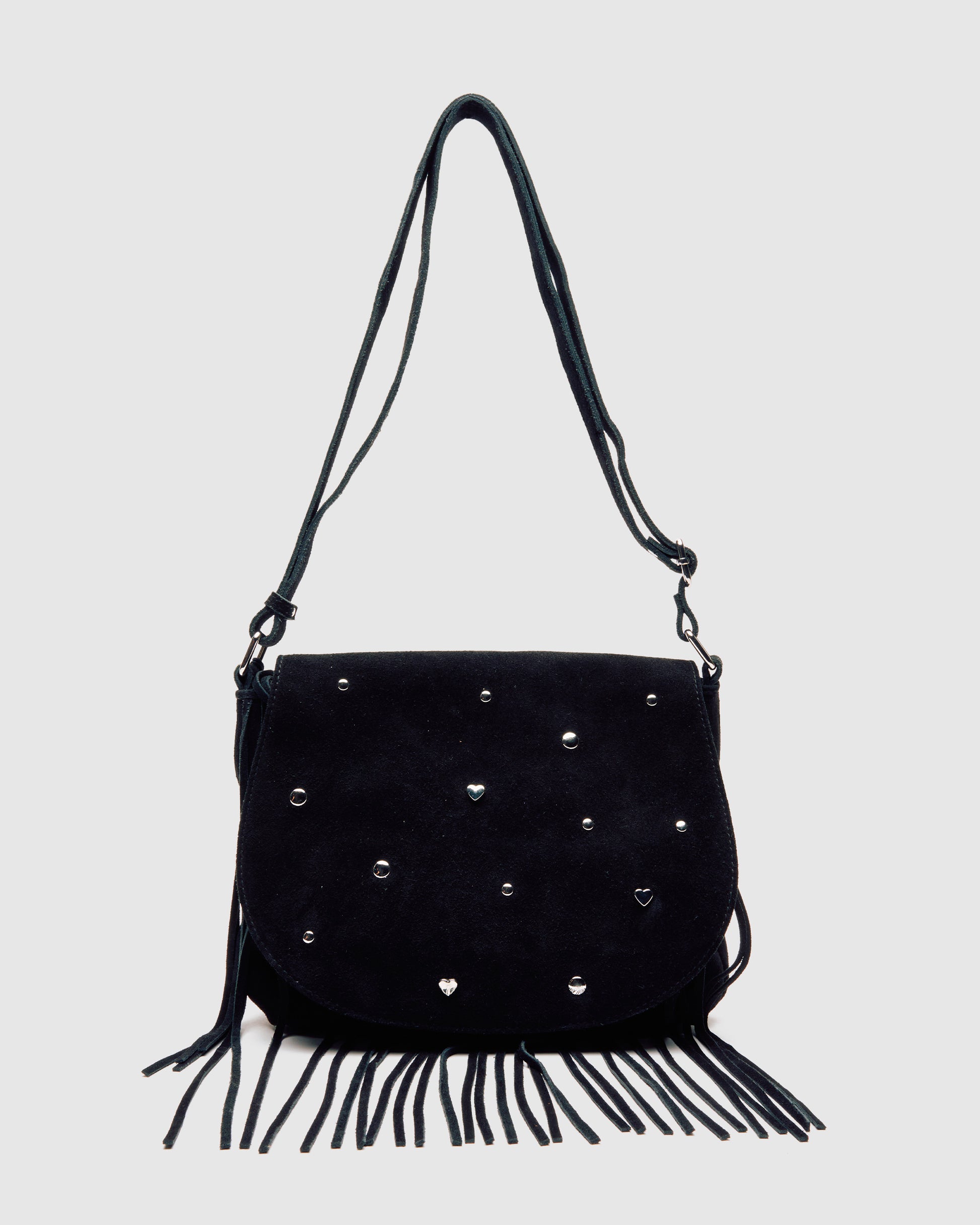 Núnoo Layla Sweetheart Suede Black Medium Black