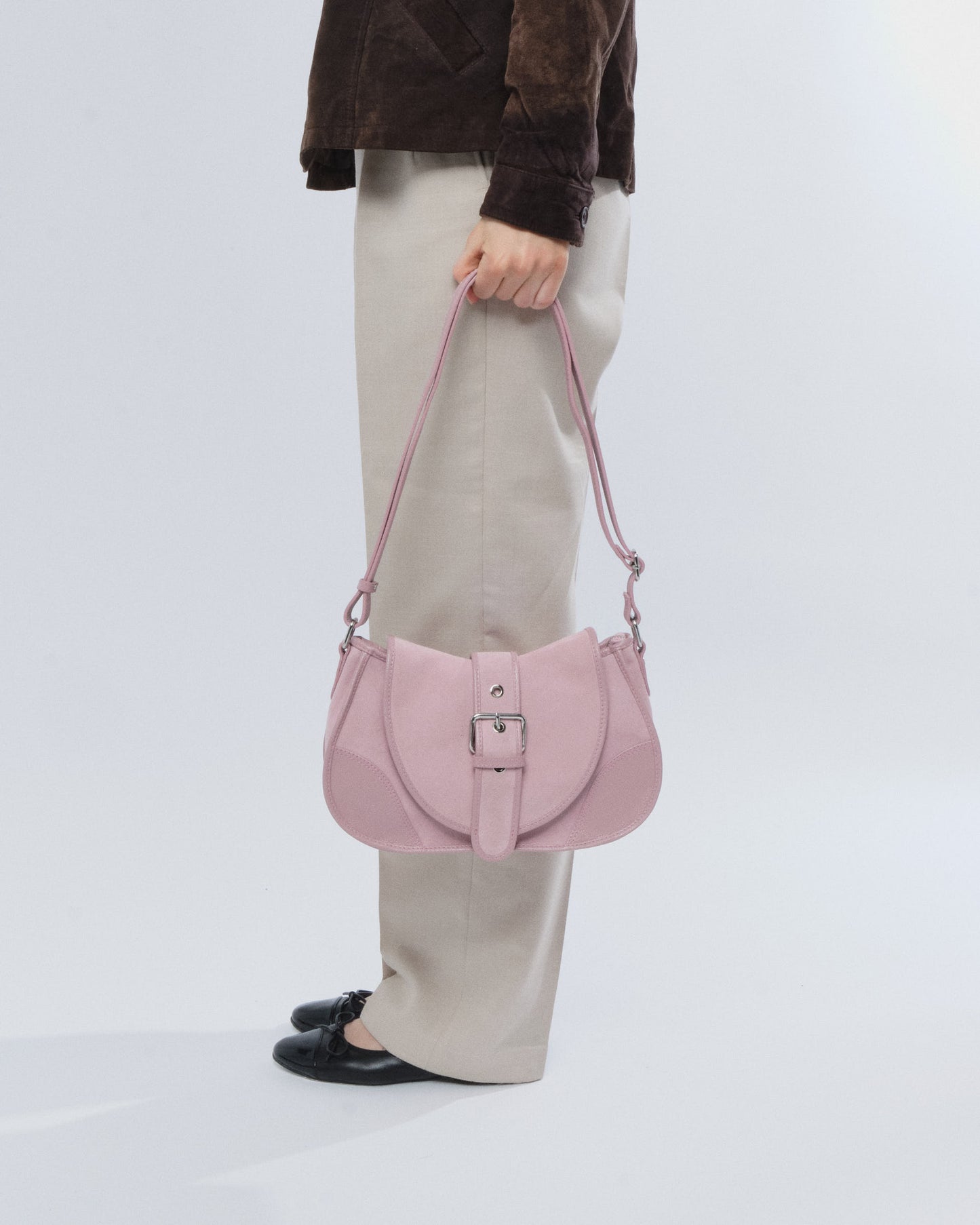 Núnoo Maria Suede Candyfloss Medium Candyfloss