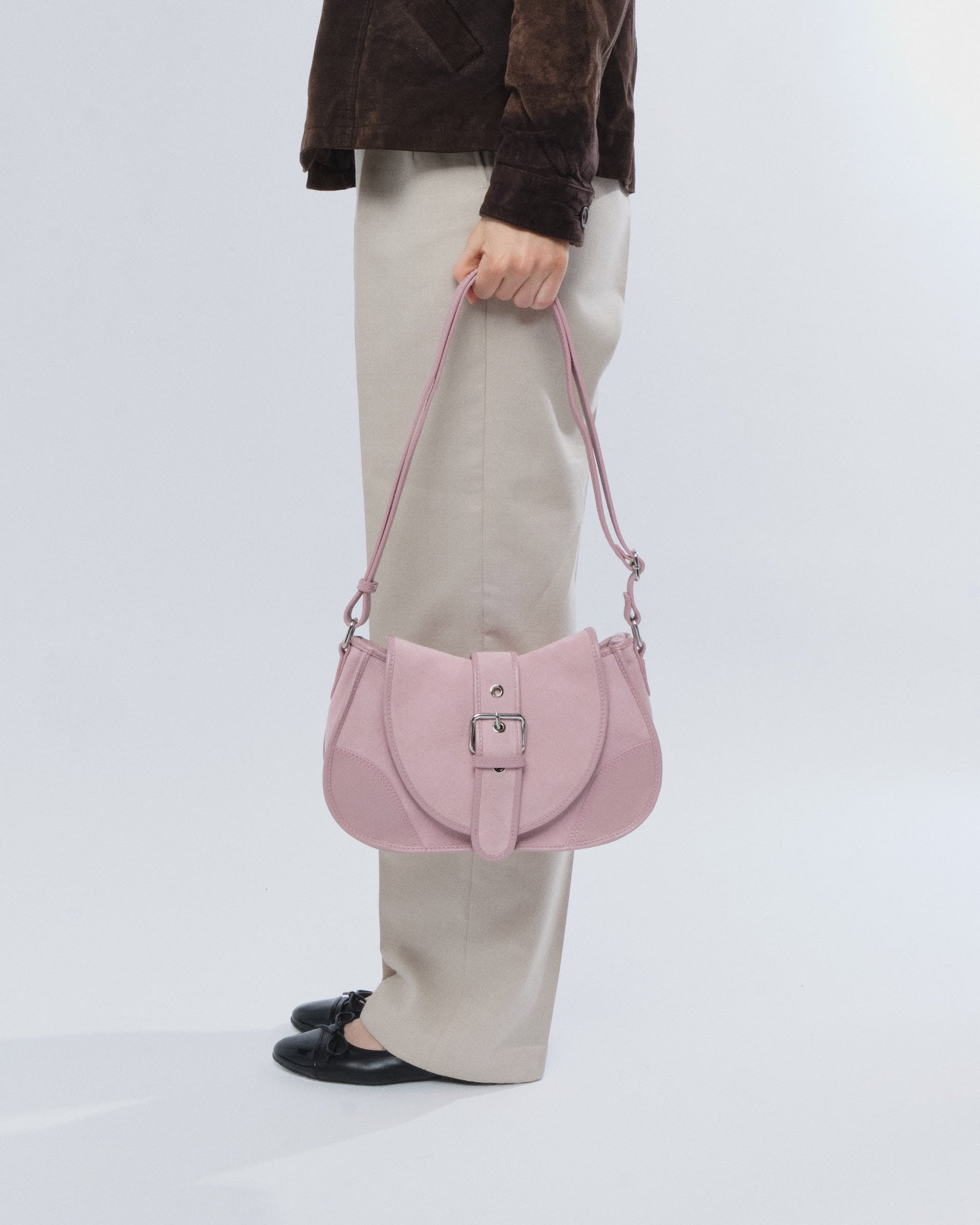 Núnoo Maria Suede Candyfloss Medium Candyfloss