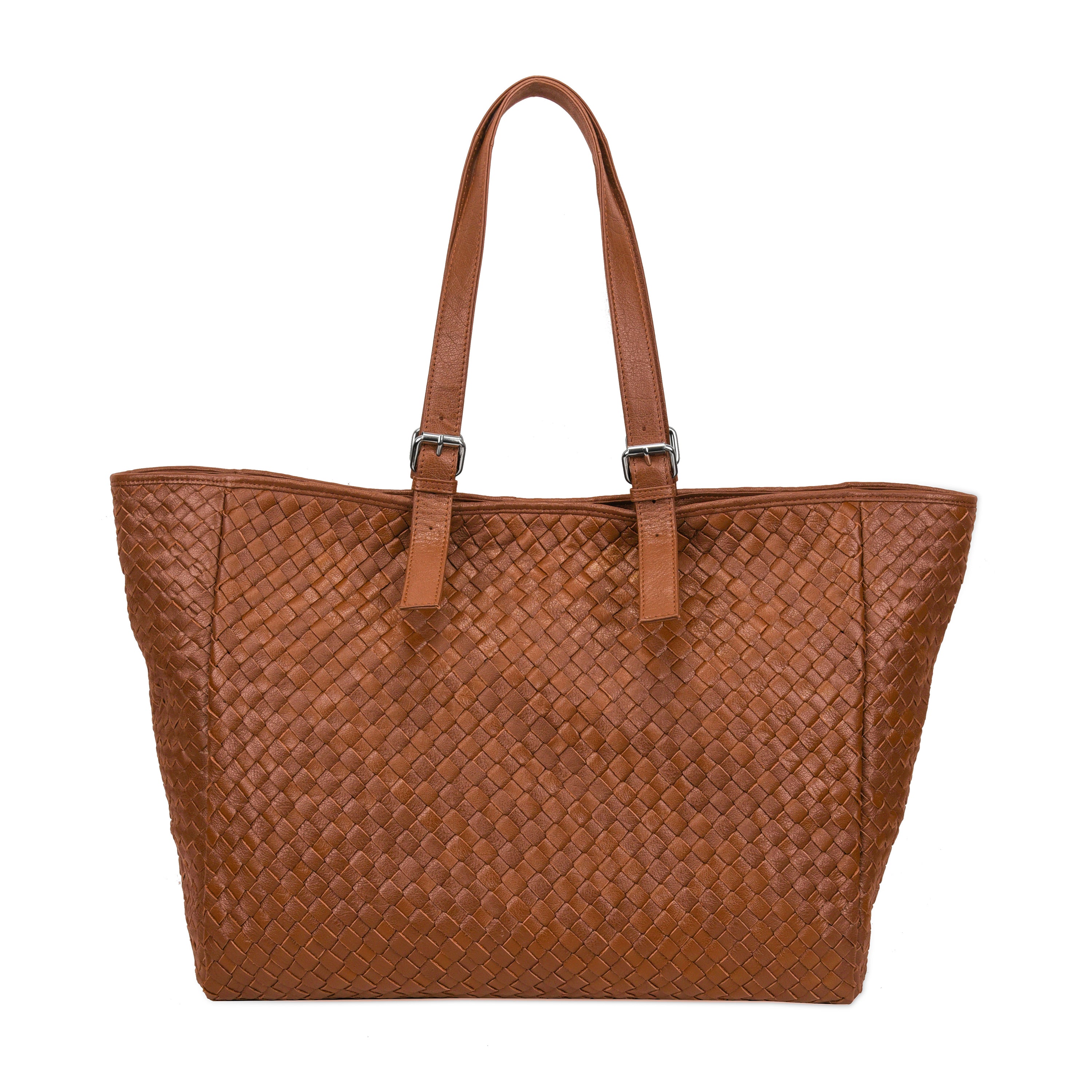 Maxi Shopper Braided Mountain Cognac Nunoo EU