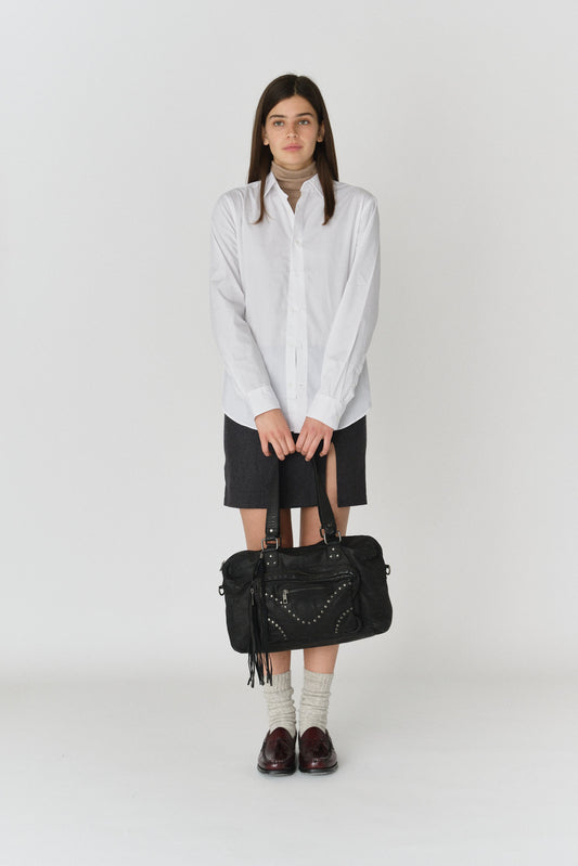 Núnoo Mille Rivet Washed Black w. Antique Silver Maxi Black