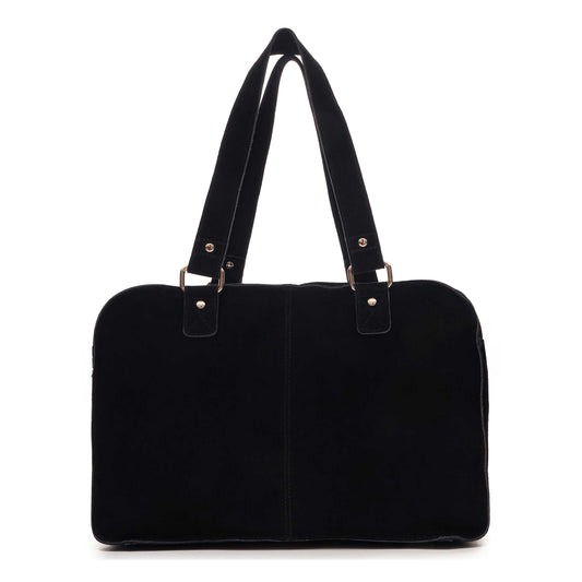 Núnoo Mille Suede Black w. Gold Maxi Black