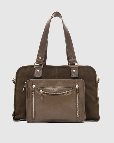 Mille Suede Mix Dark Olive w. Gold